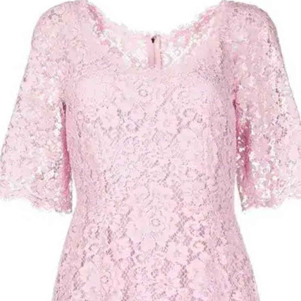 Dolce & Gabbana Pink Lace Dress